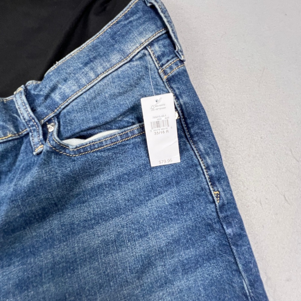 GAP Maternity Jeans Women 16R Blue Full Panel Straight Leg Denim Casual Classic - Picture 14 of 16